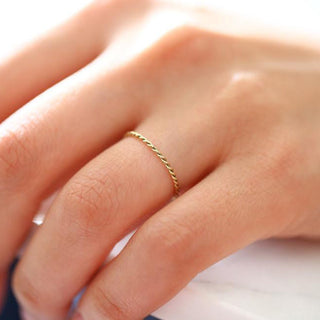 Minimalist Twists Rope Ring, Wedding Ring, Engagement Ring , Best Ring For Girls and Women