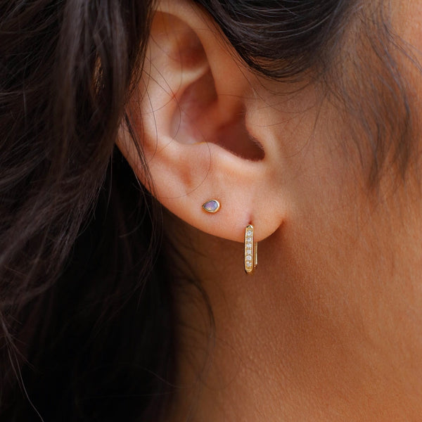 Small Hoop Earrings, Minimalist Earring, 925 Silver Earring With 18 kt Gold Plated
