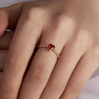 Minimalist Ruby Ring Minimalist Handmade Ring