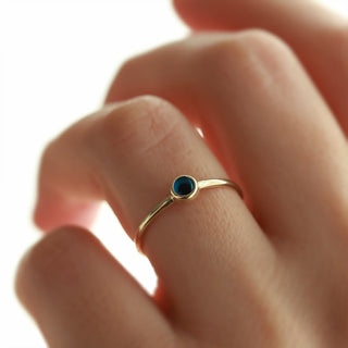 Stackable Mini Evil Eye Ring, Minimalist Ring, Simple Beautiful Ring, Gifts for her