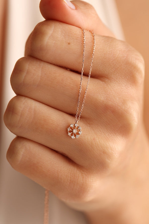 Minimalist Diamond Necklace By Crown Minimalist