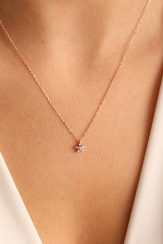 Star Diamond Necklace By Crown Minimalist