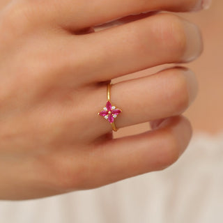 14k Marquise Ruby Engagement Ring
