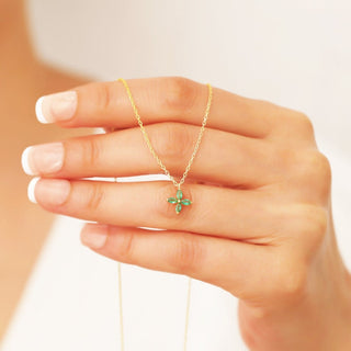 Emerald Dainty Minimalist Necklace By Crown Minimalist