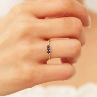 Blue Sapphire Ring By Crown Minimalist