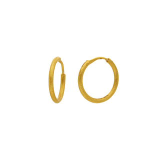 14 K Gold Plated Small Hoop Earring By Crown Minimalist