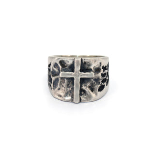 925 Stealing Silver Designer Men's Ring, Christians Sign Men's Ring