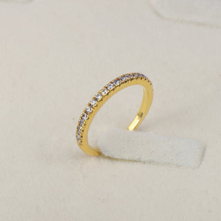 925 Silver 14k Gold Plated Diamond Enaggement Ring By Crown Minimalist