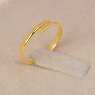 925 Silver 14k Gold Plated Adjustable Daily Wear Ring