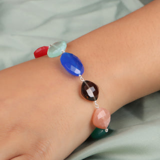 92.5 Silver Multi Gemstone Bracelet