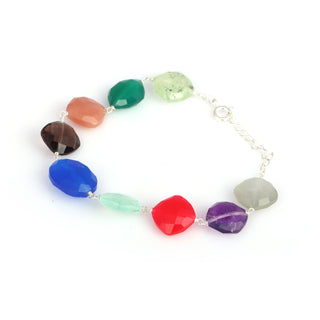 92.5 Silver Multi Gemstone Bracelet