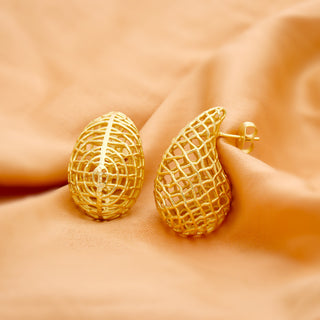 18K Gold Plated Brass Statement Long Earring