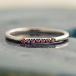 Minimalist Wedding Ring, Sapphire Wedding Ring, Engagement Ring, Pink Sapphire Wedding  Ring