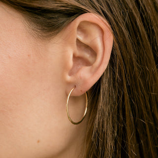 Hoop Earring, Minimalist Earring, 925 Silver Earring With 18 kt Gold Plated