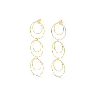 Brass Simple Minimalist Earring, 925 Silver Push Back Plated With 14kt Gold