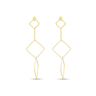 Brass Minimalist Earring, 925 Silver Push Back Plated With 14kt Gold