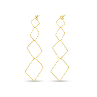 Brass Minimalist Earring, 925 Silver Push Back Plated With 14kt Gold