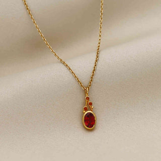 925 Stealing Silver Carnelian and garnet Gemstone Necklace