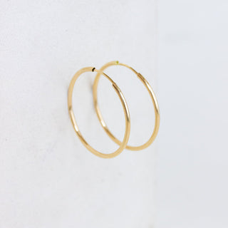 Hoop Earring, Minimalist Earring, 925 Silver Earring With 18 kt Gold Plated