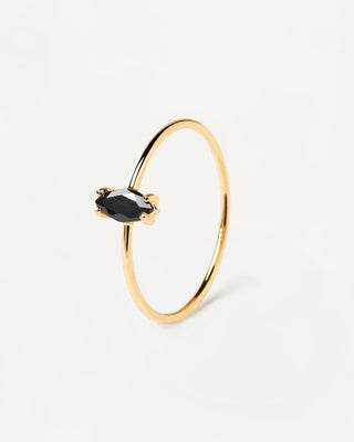 Minimalist Marquise Shape Ring, Wedding Ring, Engagement Ring, Black Onyx Gemstone Ring