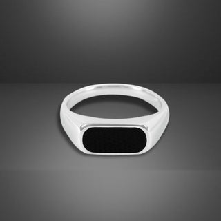 Black Onyx Gemstone 925 Sterling Silver Men's Signet Ring