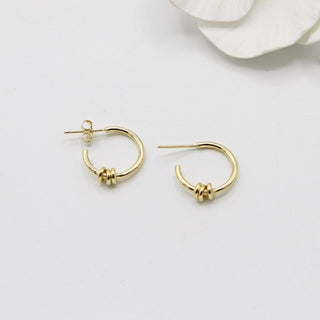 Golden Hoop Earrings, Minimalist Earring, 925 Silver Earring With 18 kt Gold Plated