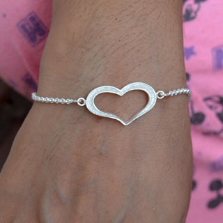 925 Sterling Silver Heart Rakhi For Siblings