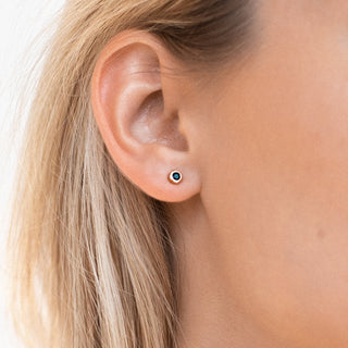 Minimalist Simple Black Diamond Studs