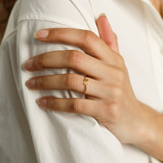 Initial Two Letter Ring by Crown Minimalist