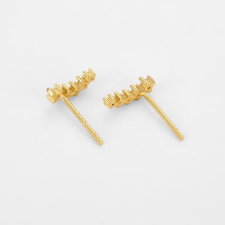 Sterling Silver Climber Stud Earrings, Mini Gold Earrings, Gifts For Her