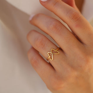 Butterfly Shape Ring Minimalist Ring Simple Beautiful Ring with Elegant Design