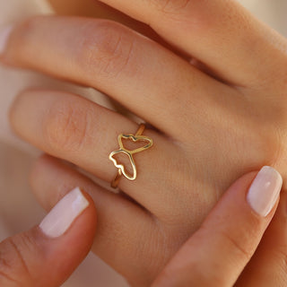 Butterfly Shape Ring Minimalist Ring Simple Beautiful Ring with Elegant Design