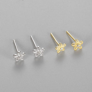 925 Stealing silver Flower stud earring