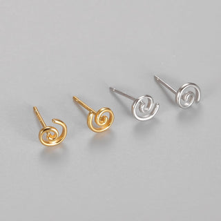 Tiny Circle Shape 925 Sterling Stud Earrings, Mini Gold Earrings, Gifts For Her