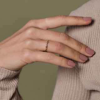 Vintage Minimalist Root Design Ring Handmade Ring