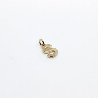 Gold Plated Charm Letter Pendant, Name Letter Pendant. Initial Charm Pendant by Crown Minimalist