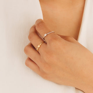 Heart Shape Minimalist Ring By Crown Minimalist