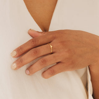 Heart Shape Minimalist Ring By Crown Minimalist