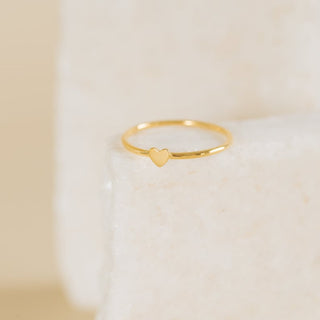 Heart Shape Minimalist Ring By Crown Minimalist