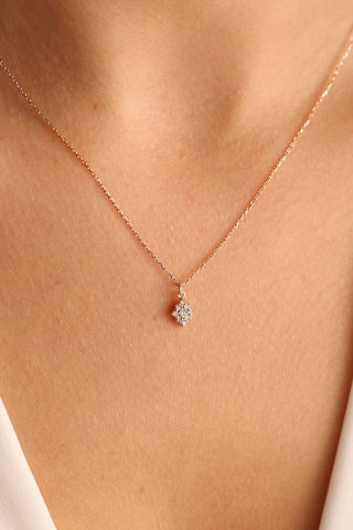 Raw Diamond Necklace Dainty Gold Necklace