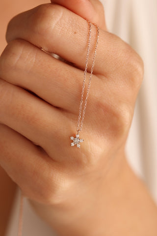 Star Diamond Necklace By Crown Minimalist