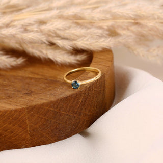 MINIMALIST WEDDING RING BLUE SAPPHIRE RING ENGAGEMENT RING BY CROWN MINIMALIST