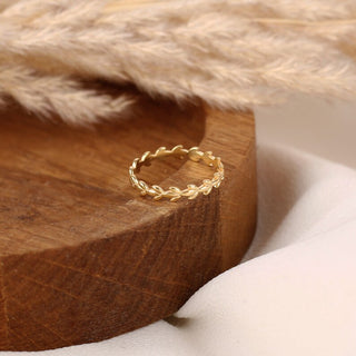 Leaf Design Engagement Ring By Crown Minimalist