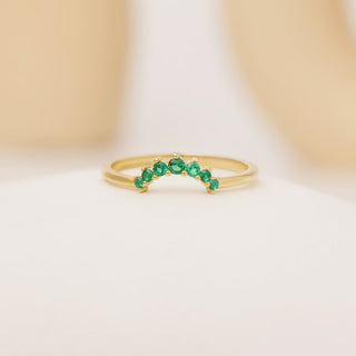 Minimalist Emerald Stacking Ring