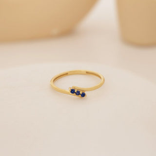 3 Stone Daily Wear Ring By Crown Minimalist