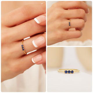 Blue Sapphire Ring By Crown Minimalist