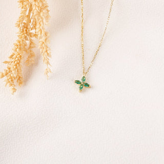 Emerald Dainty Minimalist Necklace By Crown Minimalist