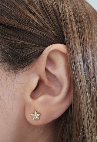 Beautiful Star Shape Minimalist Earrings Sterling Silver Fashion Earrings