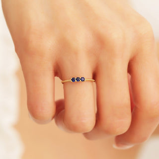 Blue Sapphire Ring By Crown Minimalist