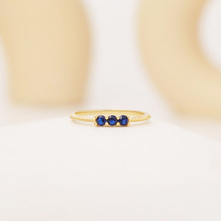 Blue Sapphire Ring By Crown Minimalist